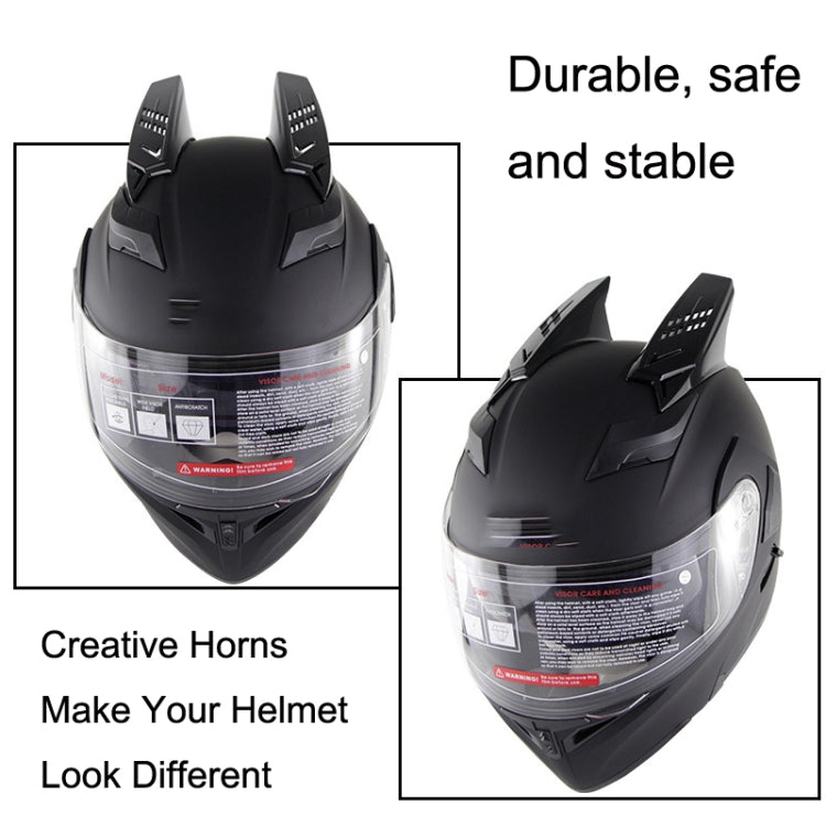 1 Pair Motorcycle Helmet Horns Plastic Paste Decoration(Red)