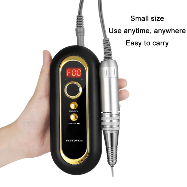 BLUEQUE Plug-in Portable Nail Art Carbon Brush Grinder, Specification: US Plug (Gray)