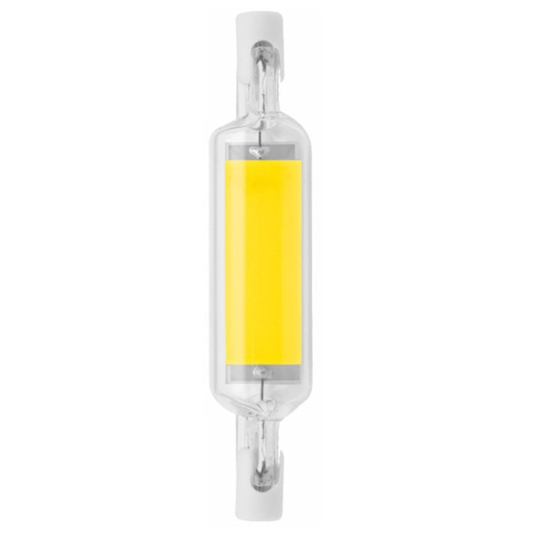 78MM 10W R7S LED COB Dimmer Glass Lamp Double-end Horizontal Plug-in Light(110V Cold White Light)