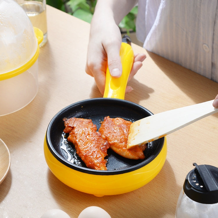 350W Electric Egg Omelette Cooker Frying Pan Steamer Cooker,EU Plug,Style: Pan+Wood Shovel Yellow - Electric Skillets by PMC TechLife | Online Shopping South Africa | PMC TechLife | Buy Now Pay Later Mobicred