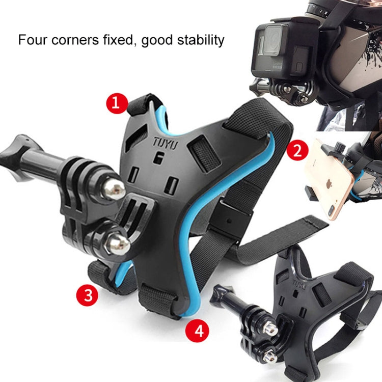 TUYU Motorcycle Helmet Chin Action Camera Mobile Phone Mounting Bracket Black Bracket