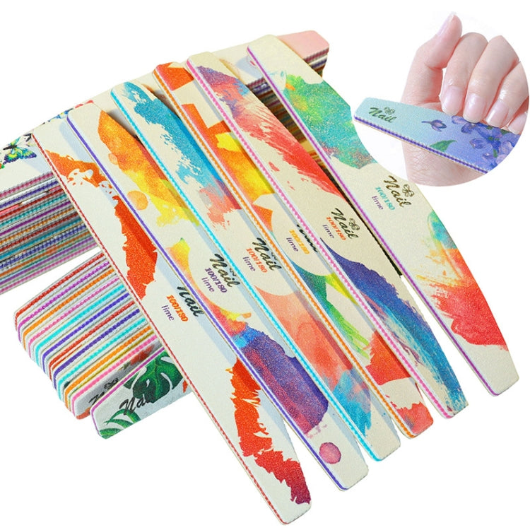 GJ0507 6 In 1 Nail Art Tools Polish Nails Scrub Strips(Watercolor)