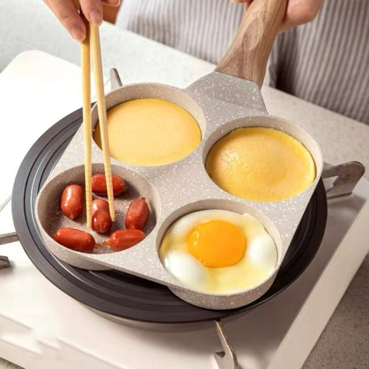 Four Hole Maifan Stone Non-stick Pan Egg Burger Frying Pan Universal Induction Cooker - free shipping - PMC Jewellery - Order now!