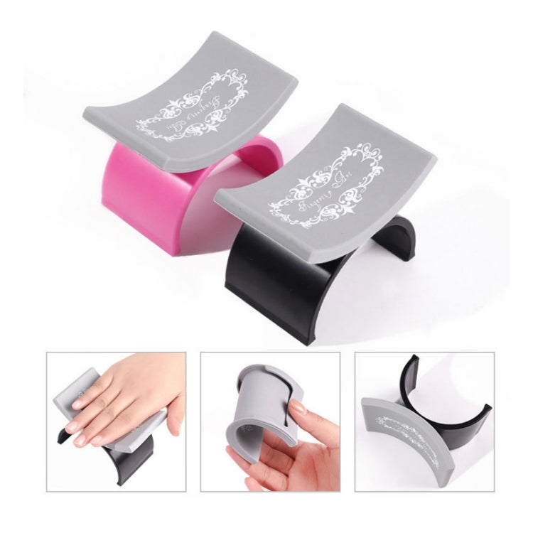 Portable Detachable Nail Art U-shaped Silicone Hand Pillow, Color: Pink