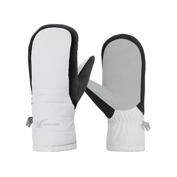 FLYING TERN 307 Outdoor Sports Fleece Waterproof Wear-resistant Children Gloves(White) - free shipping - PMC Jewellery - Order now!