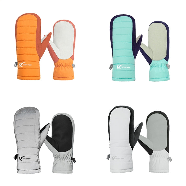 FLYING TERN 307 Outdoor Sports Fleece Waterproof Wear-resistant Children Gloves(White) - free shipping - PMC Jewellery - Order now!