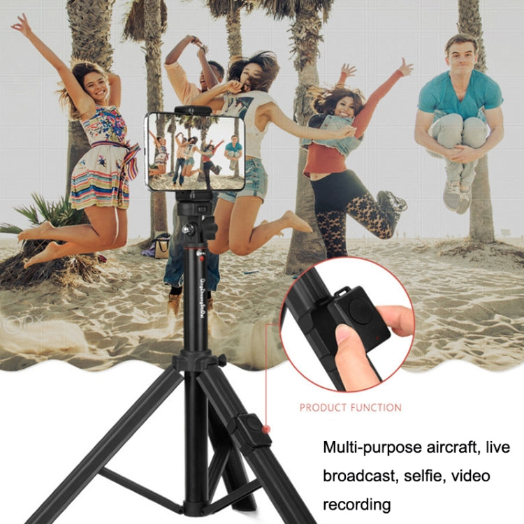 QingZhuangShiDai ZP100 Aluminum Alloy Floor Phone Stand Live Bluetooth Phone Selfie Stick