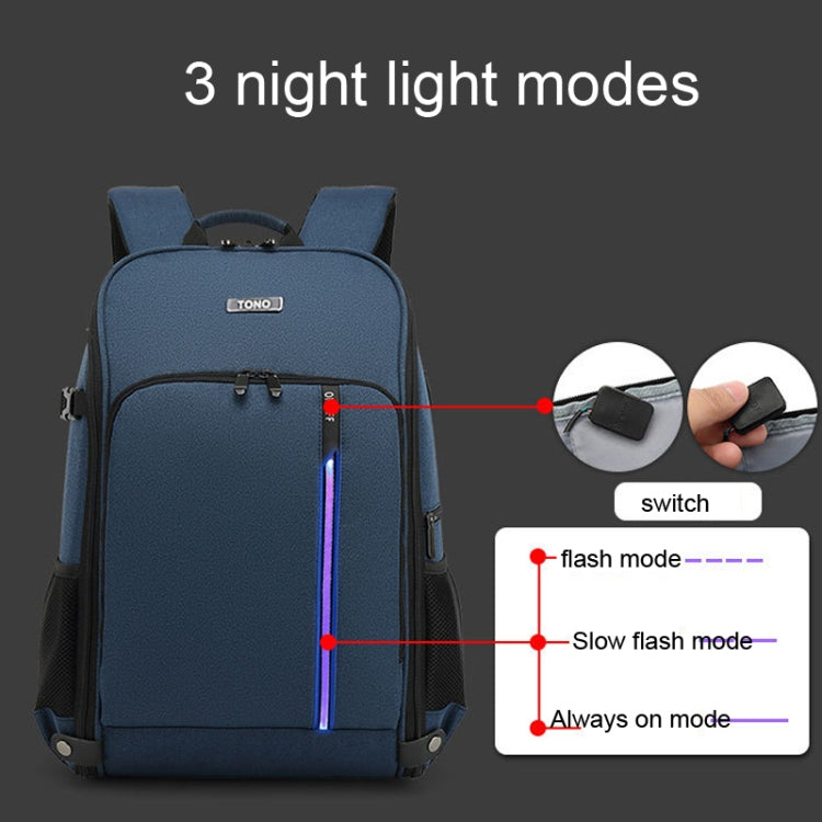 TONO LED Light SLR Digital Camera Backpack With USB Port(Blue) - free shipping - PMC TechLife - Order now!