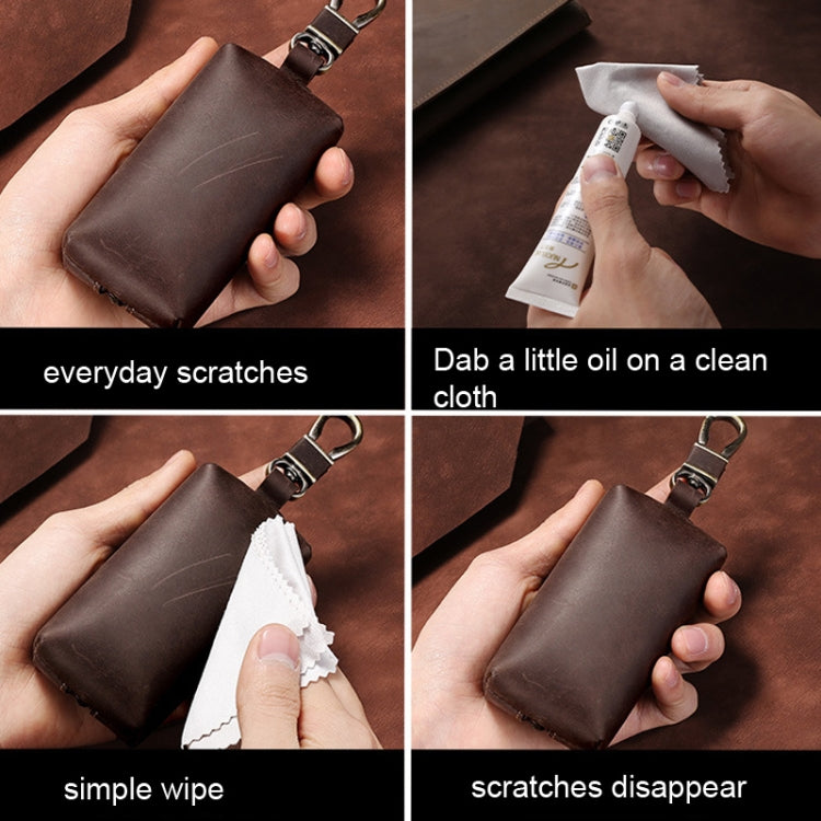 QY-9029 Car Universal Retro Crazy Horse Leather Key Case(Dark Coffee) - Car Key Cases by PMC Jewellery | Online Shopping South Africa | PMC Jewellery | Buy Now Pay Later Mobicred