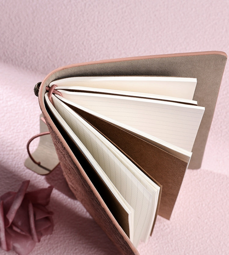 A6 Retro Lace Carved Girls Hand Ledger Diary With 3 Separate Inner Pages(Pink) - Notebooks by PMc TechLife | Online Shopping South Africa | PMc TechLife | Buy Now Pay Later Mobicred