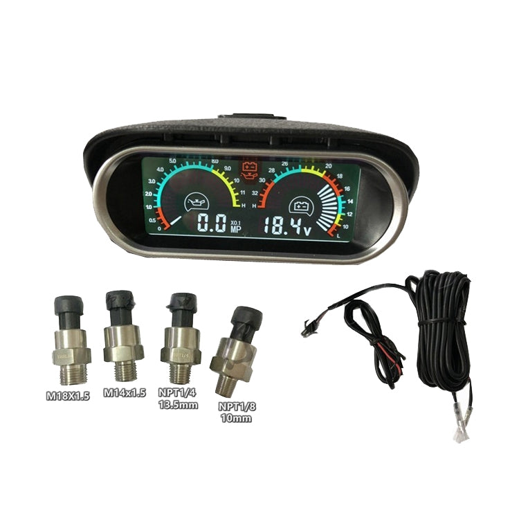 Agricultural Vehicle Car Modification Instrument, Style: Oil Meter (M14x1.5) With Voltage