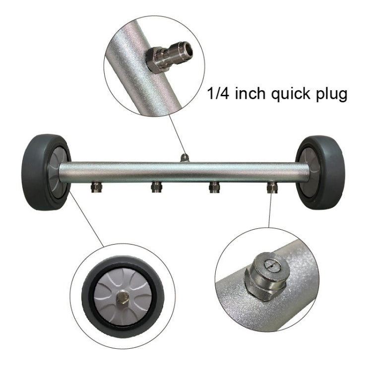 Car Chassis Washe 1/4 Quickly Inserts Road Cleaning Brush(Grey)