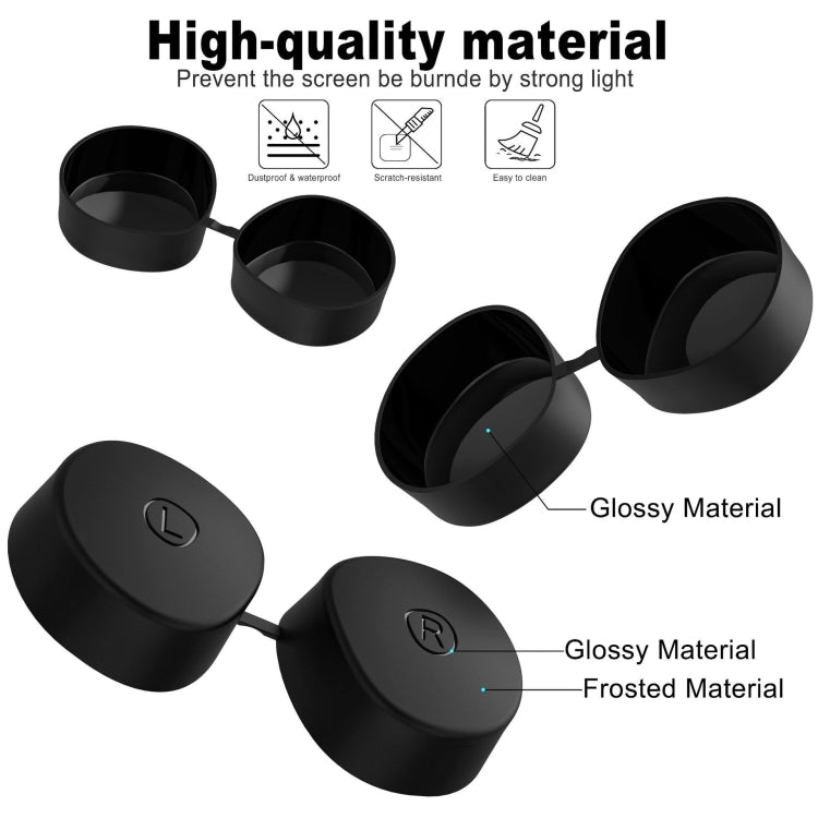 VR Silicone Eye Mask+Lens Protective Cover+Joystick Hat, For Meta Quest 2(White)