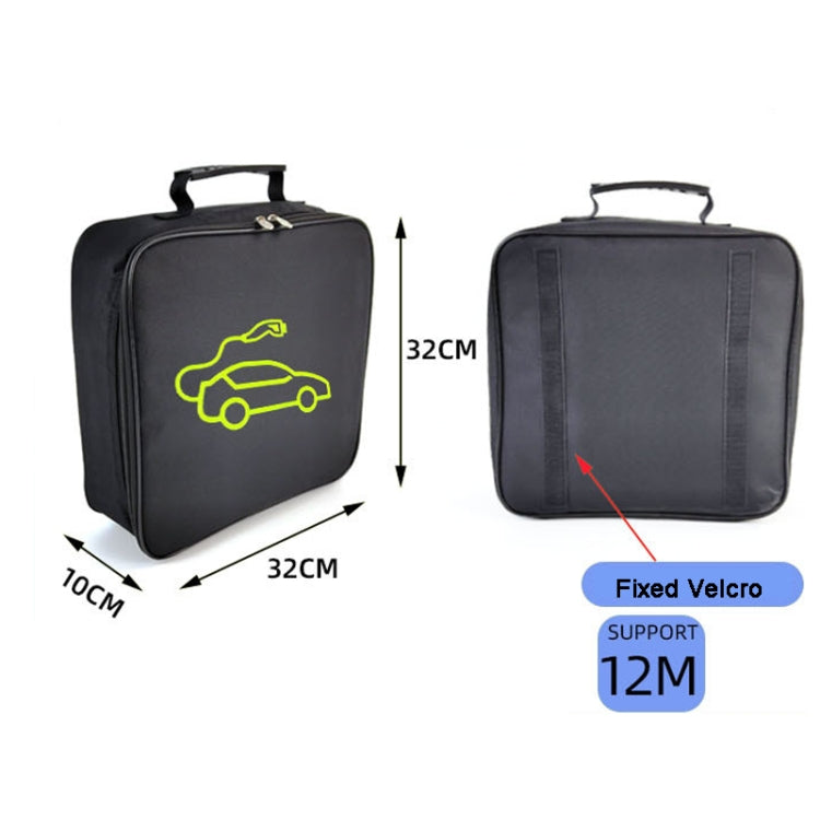 Car Charging Cable Storage Bag Carry Bag For Electric Vehicle Charger Plugs,Spec: Square With Logo