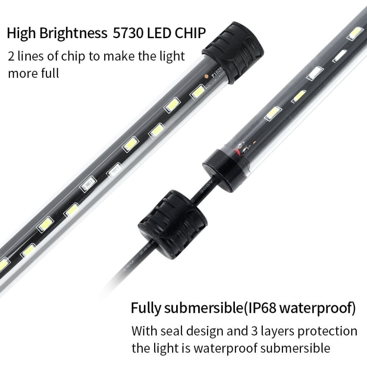Q60BW Blue+White Light 90-260V Aquarium Diving Light LED Fish Tank Light(US Plug)