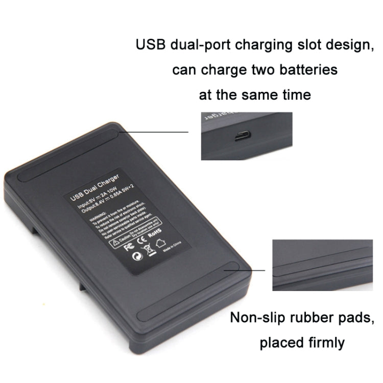 LP-E6 SLR Camera Vertical Dual Battery Charger - Battery USB Charger by PMC Jewellery | Online Shopping South Africa | PMC Jewellery | Buy Now Pay Later Mobicred