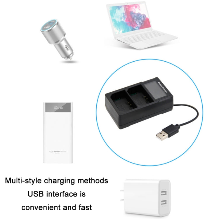 FZ100 USB LCD Screen Dual Charge Camera Battery Charger - Battery USB Charger by PMC Jewellery | Online Shopping South Africa | PMC Jewellery | Buy Now Pay Later Mobicred