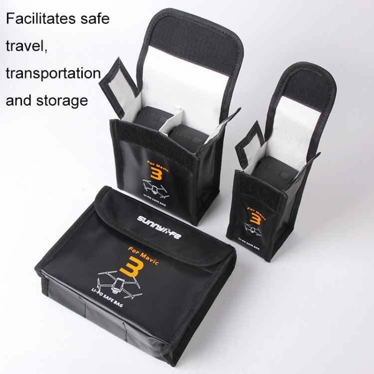 For Mavic 3 Sunnylife M3-DC106 3 In 1 Batteries Safe Storage Explosion-proof Bags - Backpacks & Bags by Sunnylife | Online Shopping South Africa | PMC TechLife | Buy Now Pay Later Mobicred