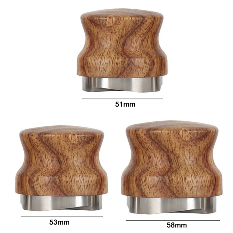53 mm Pear Wood Stainless Steel Coffee Compressor