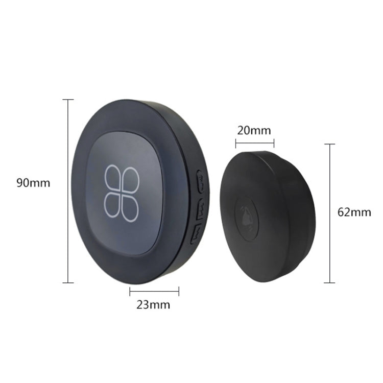 R16 1 For 1 Smart Wireless Self-Powered Hotel Home Electronic Call Doorbell(EU Plug White)
