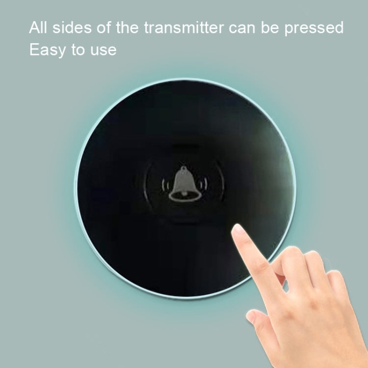 R16 1 For 1 Smart Wireless Self-Powered Hotel Home Electronic Call Doorbell(US Plug Black) - Wireless Doorbell by PMC Jewellery | Online Shopping South Africa | PMC Jewellery | Buy Now Pay Later Mobicred