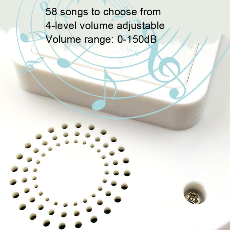 T10-1 1 For 1 Lighting Self-Power Generation Wireless Intelligent Doorbell(EU Plug White) - free shipping - PMC Jewellery - Order now!