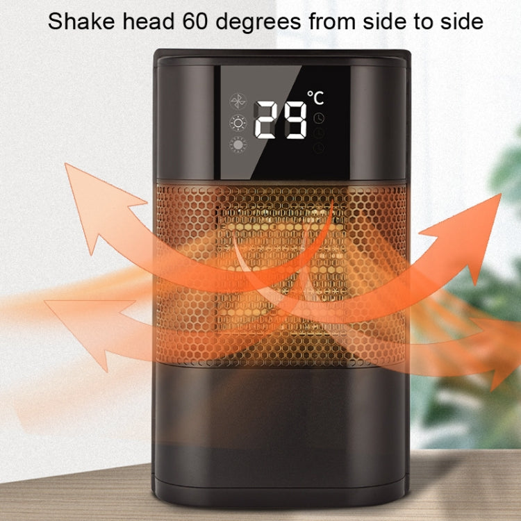 N8 Table Air Heater Indoor Quick Heat Energy Saving Electric Heater, Specification: EU Plug(Black)