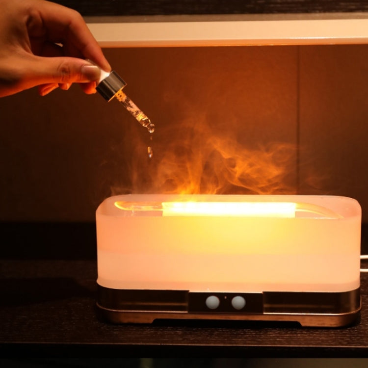 350ml Simulated Flame Aromatherapy Humidifier With Timing Function(Rose Gold)