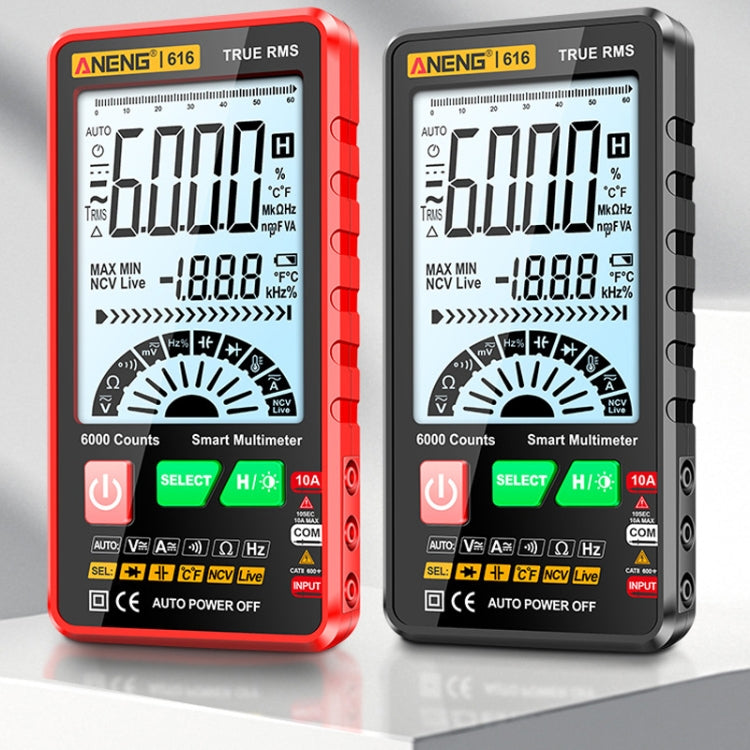 ANENG 616 Automatic High-precision Digital Display Capacitance Multimeter, Color: Red(Color Box) - free shipping - PMC Jewellery - Order now!