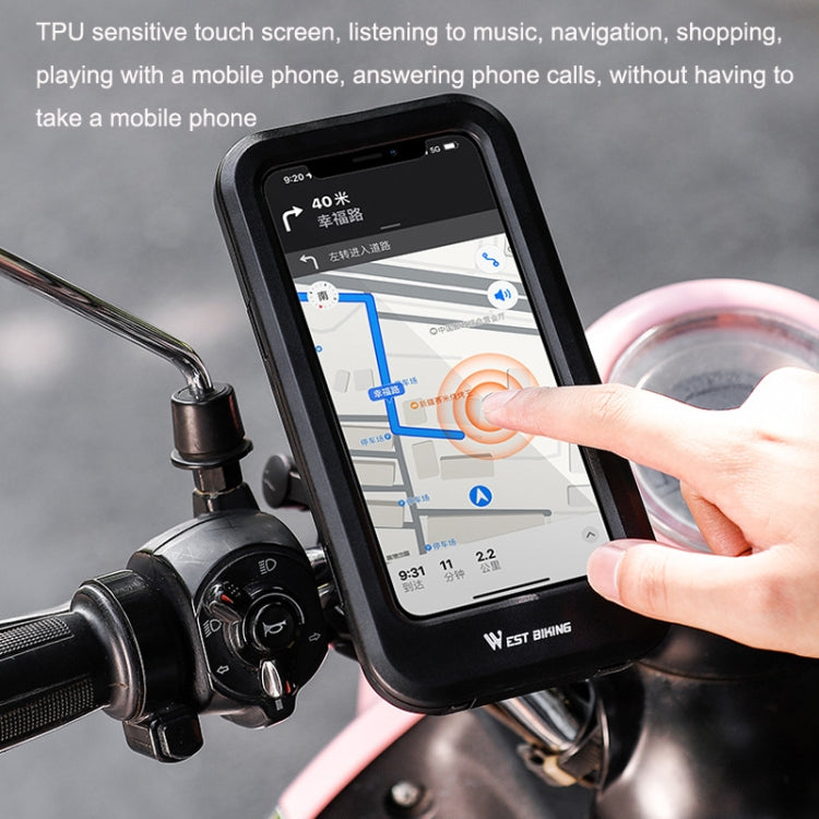 WEST BIKING Bicycle Riding Water-resistant and Shockproof Phone Bracket, Style: Handlebar