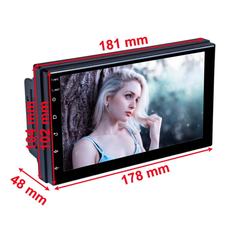 C7001 7 inch Touch Screen Built-In CarPlay Car MP5 Player, Style: Standard+8 Light Camera