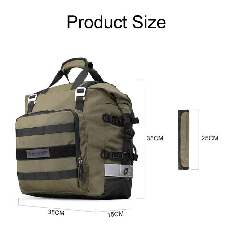 Rhinowalk MT2040 20L Large Capacity Water-resistant Quick Release Motorcycle Side Bag(Black)