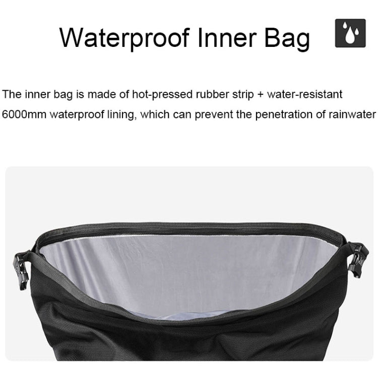 Rhinowalk MT2040 20L Large Capacity Water-resistant Quick Release Motorcycle Side Bag(Black)