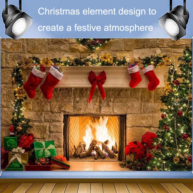 Christmas Layout Fireplace Photography Background Cloth(Yellow) - by PMC TechLife | Online Shopping South Africa | PMC TechLife | Buy Now Pay Later Mobicred