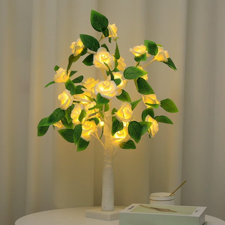 SJ-SD054 LED Valentine Day Rose Indoor Party Decoration Lights(White Bottom Milk White) - Holiday Lights by PMC Jewellery | Online Shopping South Africa | PMC Jewellery | Buy Now Pay Later Mobicred
