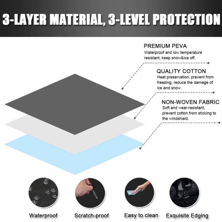 600D Oxford Cloth Car Snow Block Water-resistant Windshield Coverings L 220 x 140cm