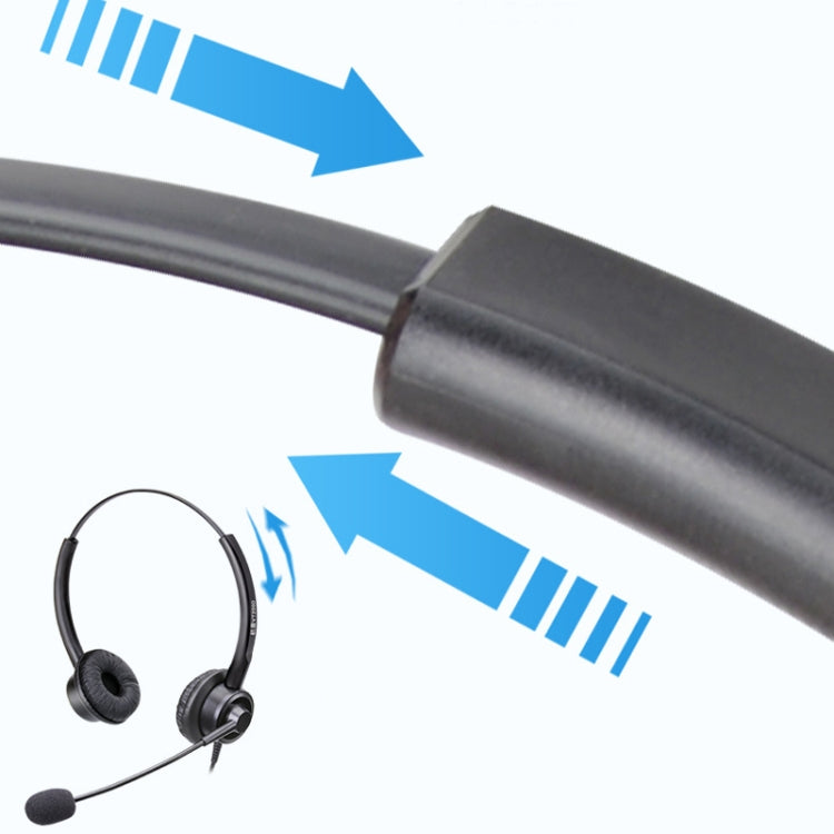 VT200D Double Ears Telephone Headset Operator Headset With Mic,Spec: PC Double Plug with Tuning