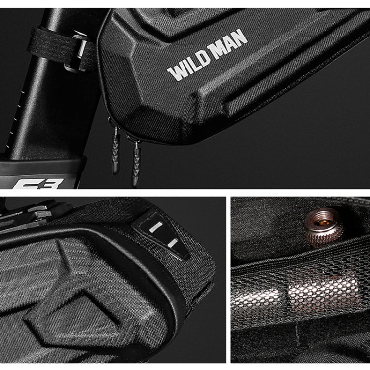 WILD MAN XT7 1.2L Mountain Bike EVA Hard Shell Waterproof Wear-resistant Tail Bag(Twill Style) - free shipping - PMC TechLife - Order now!