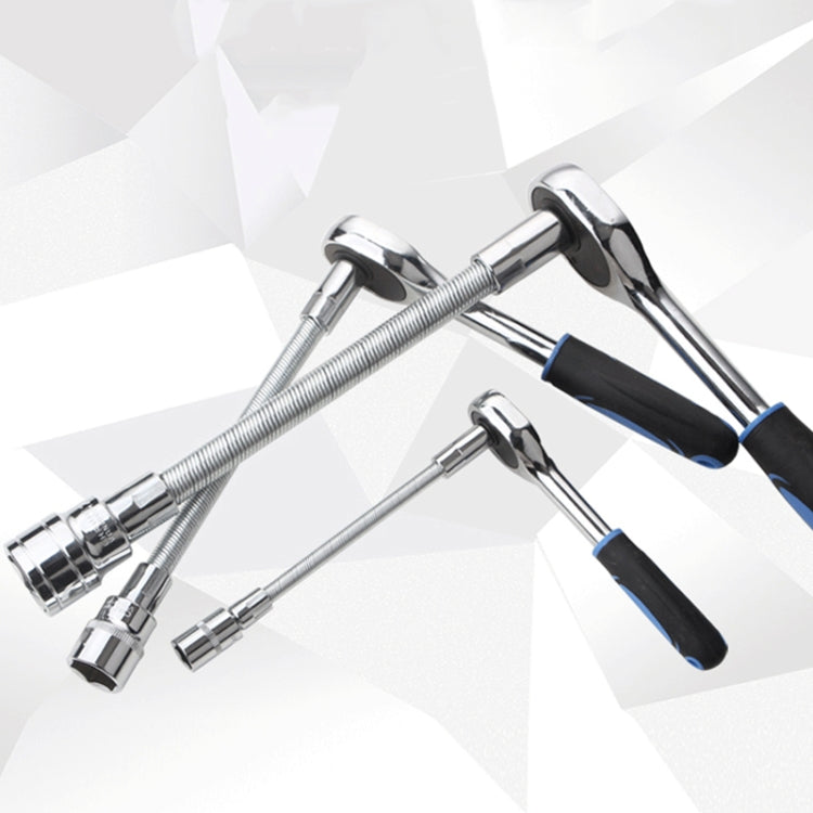 3 PCS/Set 1/4-3/8-1/2 Sleeve Extension Bendable Universal Joint Rod, Color: Black - Hand Tool Sets by PMC TechLife | Online Shopping South Africa | PMC TechLife | Buy Now Pay Later Mobicred