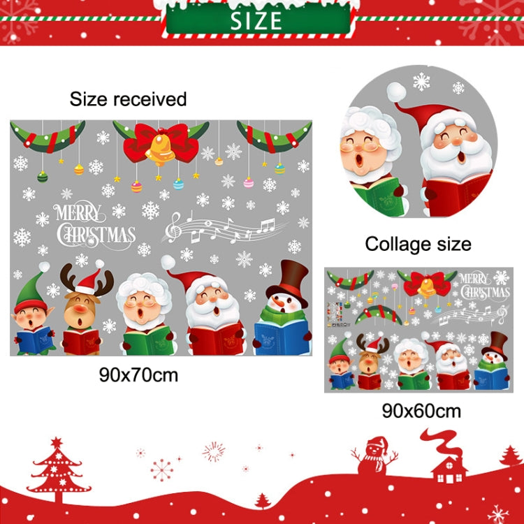 Christmas Old Man Snowflake Window Decoration Stickers(92074)