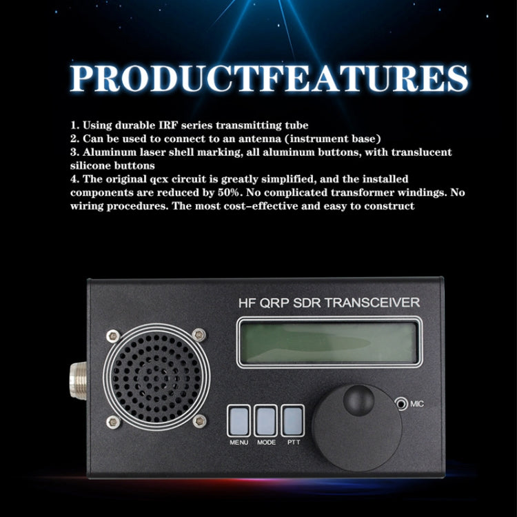 Mini 8 Band SSB/CW QRP Transceiver For Ham Radio, Style: Host + Hand Mi + US