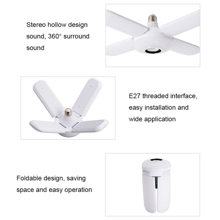 Smart Remote Control Colorful Folding Music Bulb Light with Audio Function, Spec: 4+1 - free shipping - PMC TechLife - Order now!