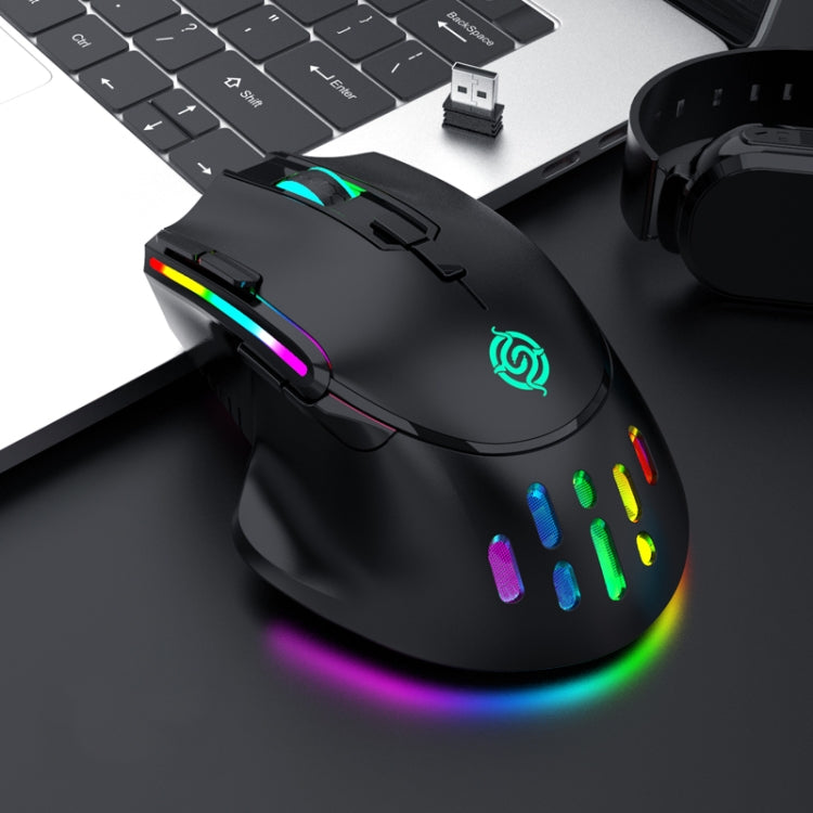 K-Snake BM520 9-button 3200DPI 2.4G RGB Wireless Dual-mode Gaming Mouse(Black)