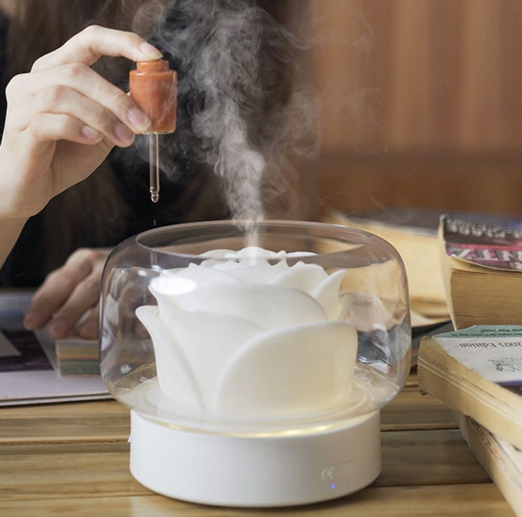 400ml Rose Aromatherapy Diffuser Timing Humidifier with Seven-color Light,CN Plug(Gray) - free shipping - PMC TechLife - Order now!