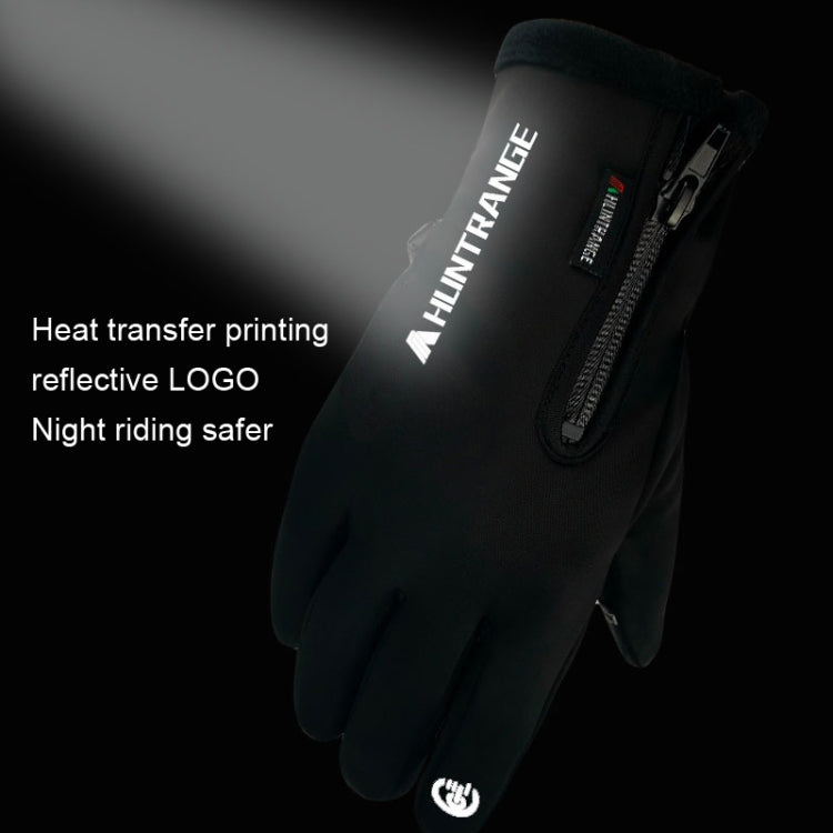 HUNTRANGE A022 Outdoor Waterproof Touch Screen Riding Keep Warm Gloves, Size: L(Gray) - Cycling Gloves by HUNTRANGE | Online Shopping South Africa | PMC Jewellery | Buy Now Pay Later Mobicred