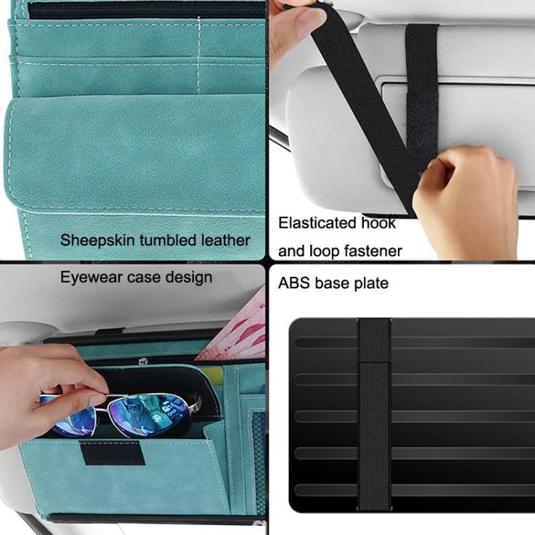 DE RAN FU Car Shade Glasses Box Storage Bag Car Flip Fur Glue Box Zipper Card Bag(Black) - Stowing Tidying by DE RAN FU | Online Shopping South Africa | PMC TechLife | Buy Now Pay Later Mobicred