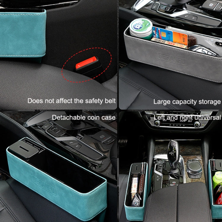 DE RAN FU Car Seat Storage Box Cup Holder Fur Citrine Phone Sundry Storage Box(Blue)