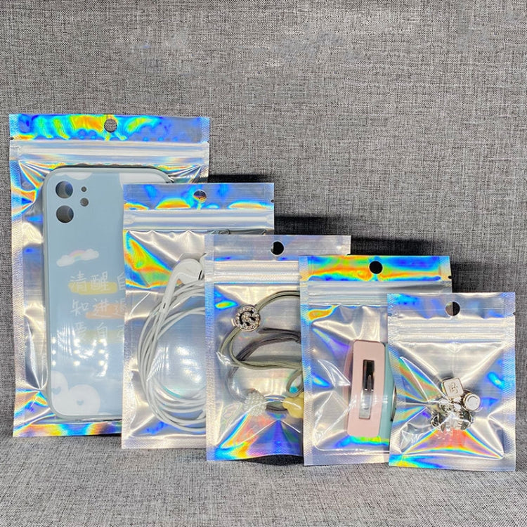 100PCS Laser Self-sealing Packaging Bag Data Line Aluminum Foil Plastic Bag , Size: 13x25cm - by PMC Jewellery | Online Shopping South Africa | PMC Jewellery