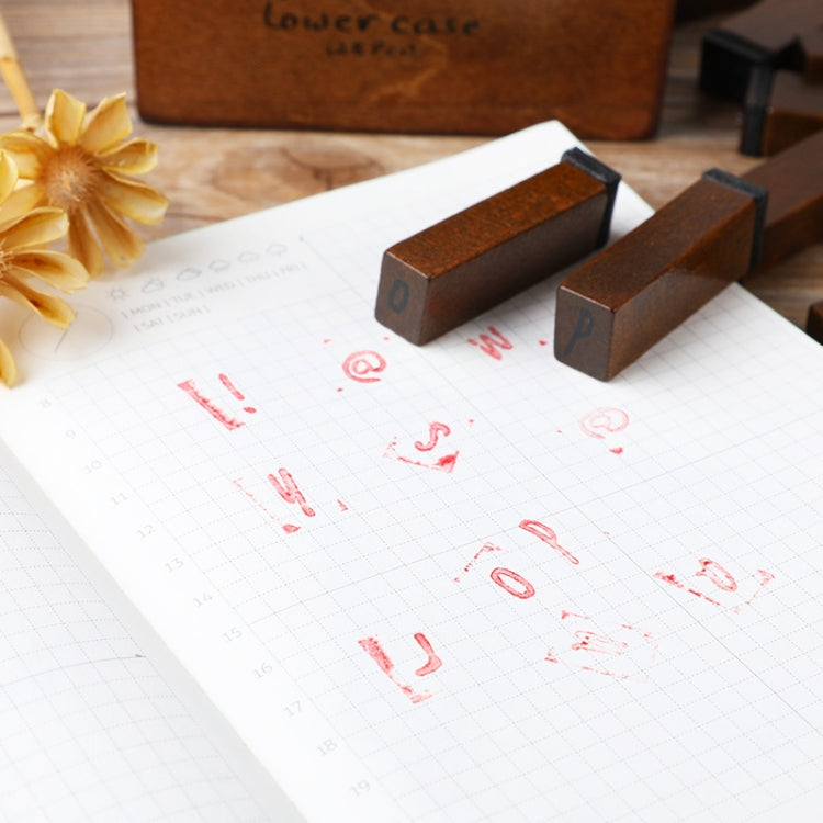 E13 28PCS/Set Vintage Wooden Alphabet and Number Diary Handbook DIY Stamps(Regular Lowercase) - free shipping - PMC TechLife - Order now!
