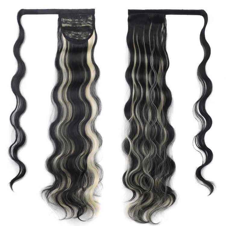 MST08 Adhesive Tie-On Wigs Ponytail Fluffy Long Curly Wigs High-Ponytail(1BH613)